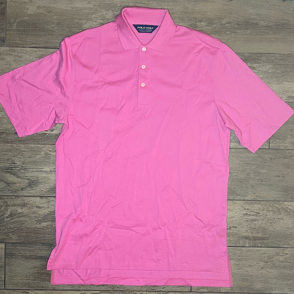 Ralph Lauren Polo Golf Poli Shirt - Size Medium - Carnation Pink